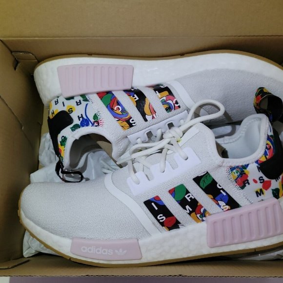NIB Adidas Women's Rich Mnisi NMD R1 Sneakers Shoes Cloud White - GW0563 - Picture 2 of 10